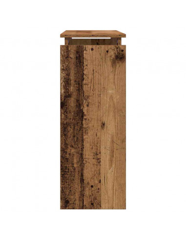 Tavolino Consolle Legno Antico 80x30x80 cm in Truciolato