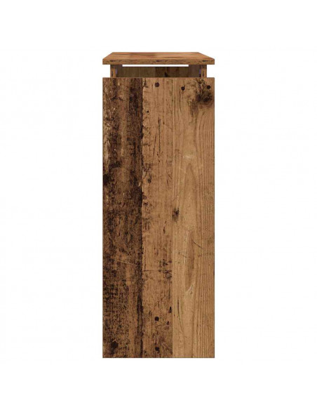 Tavolino Consolle Legno Antico 80x30x80 cm in Truciolato