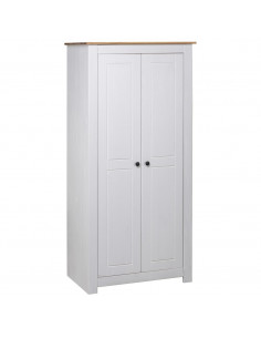 Armadio Bianco 80x50x171,5 cm Legno Massello Pino Panama Range 2