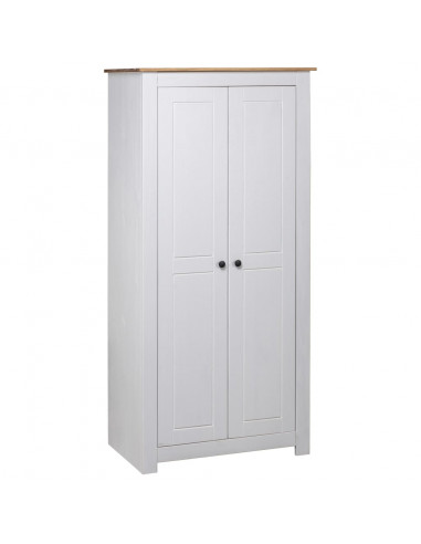 Armadio Bianco 80x50x171,5 cm Legno Massello Pino Panama Range