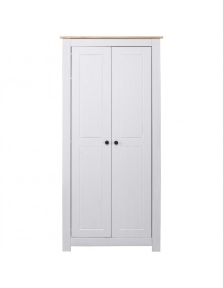 Armadio Bianco 80x50x171,5 cm Legno Massello Pino Panama Range