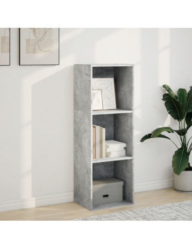 Libreria Grigio Cemento 40x30x114 cm in Legno Multistrato