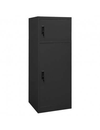 Armadietto per Sella Antracite 53x53x140 cm in Acciaio