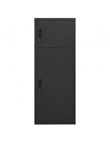 Armadietto per Sella Antracite 53x53x140 cm in Acciaio