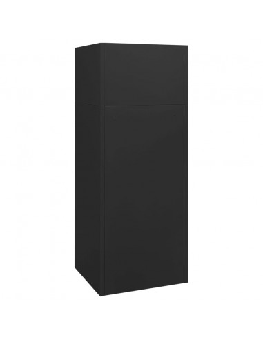 Armadietto per Sella Antracite 53x53x140 cm in Acciaio