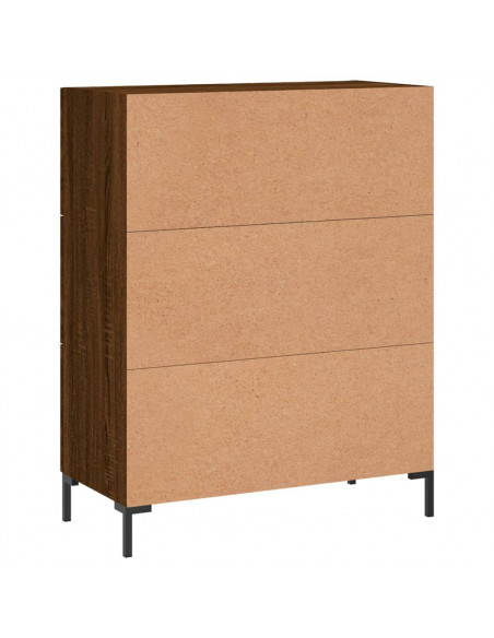 Credenza Rovere Marrone 69,5x34x90 cm in Legno Multistrato