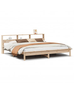 Giroletto senza Materasso 200x200 cm in Legno Massello di Pino 2