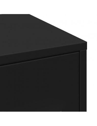 Armadietto da Bagno Stretto con Ruote Nero in Truciolato