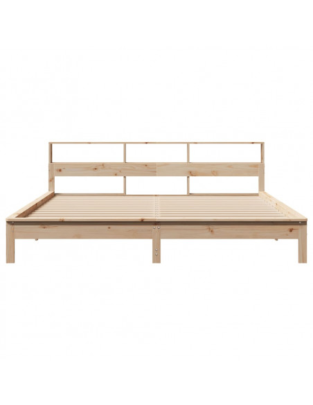 Giroletto senza Materasso 200x200 cm in Legno Massello di Pino