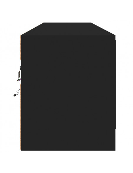 Mobile TV a Parete con LED Nero 180x31x38 cm