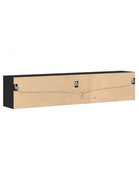 Mobile TV a Parete con LED Nero 180x31x38 cm