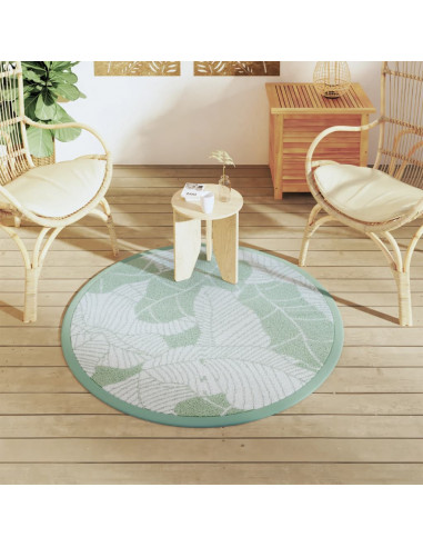 Tappeto da Esterno Verde Ø120 cm in PP