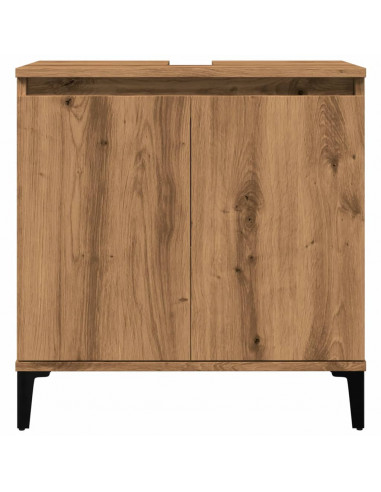 Mobile Lavabo Rovere Artigianale 58x33x60 cm Legno Multistrato