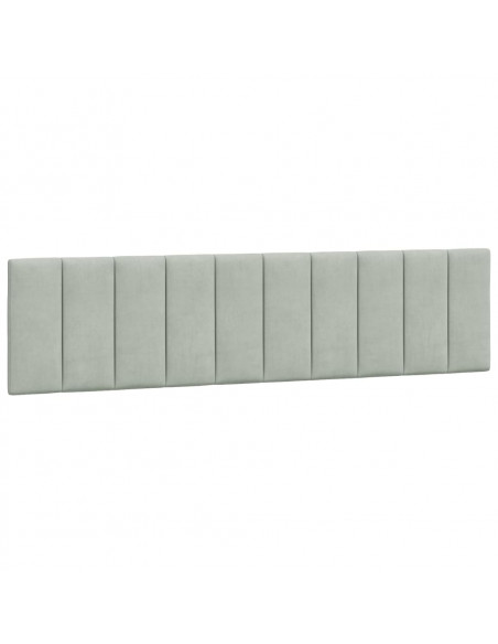 Giroletto con Luci LED Grigio Chiaro 200x200 cm in Velluto