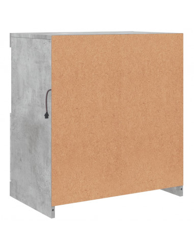 Credenza con Luci LED Grigio Cemento 60x37x67 cm