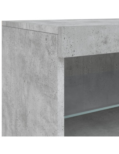 Credenza con Luci LED Grigio Cemento 60x37x67 cm