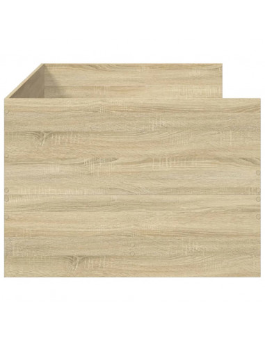 Divano Letto con Cassetti Rovere Sonoma 90x200 cm Multistrato