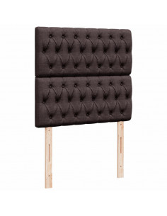 Giroletto a Molle con Materasso Marrone Scuro 90x190cm Tessuto 2