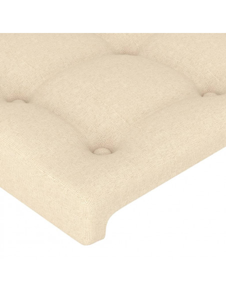 Giroletto con Testiera Crema 160x200 cm in Tessuto
