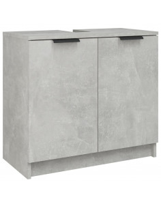Mobile Bagno Grigio Cemento 64,5x33,5x59cm in Legno Multistrato 2