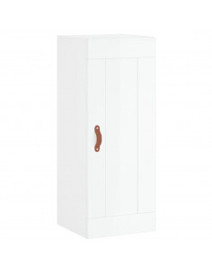 Credenza 34,5x34x180 cm in Legno Multistrato Bianco Lucido 2