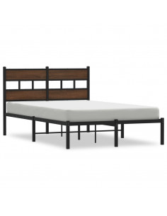 Giroletto senza Materasso con Testiera Rovere Marrone 120x190cm 2