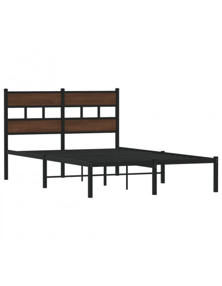 Giroletto senza Materasso con Testiera Rovere Marrone 120x190cm