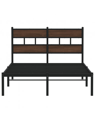 Giroletto senza Materasso con Testiera Rovere Marrone 120x190cm