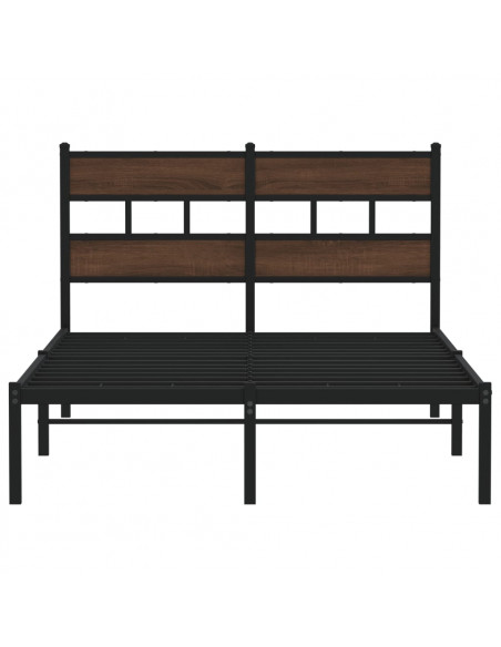 Giroletto senza Materasso con Testiera Rovere Marrone 120x190cm