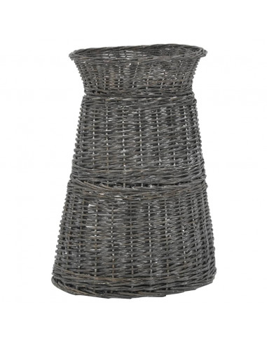 Ceste Gatti con Cuscini Grigio 3pz 47x34x60cm Salice Naturale