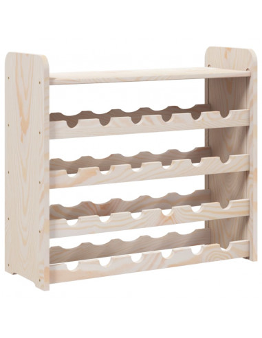 Portavini Pannello Superiore 67,5x25x60 cm Legno Massello Pino