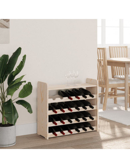 Portavini Pannello Superiore 67,5x25x60 cm Legno Massello Pino