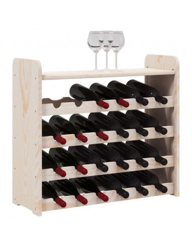 Portavini Pannello Superiore 67,5x25x60 cm Legno Massello Pino