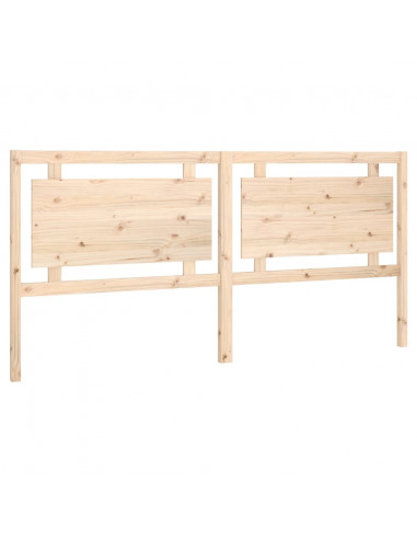 Testiera per Letto 205,5x4x100 cm in Legno Massello di Pino