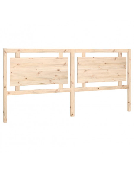 Testiera per Letto 205,5x4x100 cm in Legno Massello di Pino