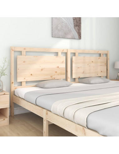 Testiera per Letto 205,5x4x100 cm in Legno Massello di Pino