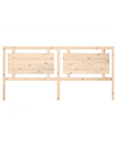 Testiera per Letto 205,5x4x100 cm in Legno Massello di Pino