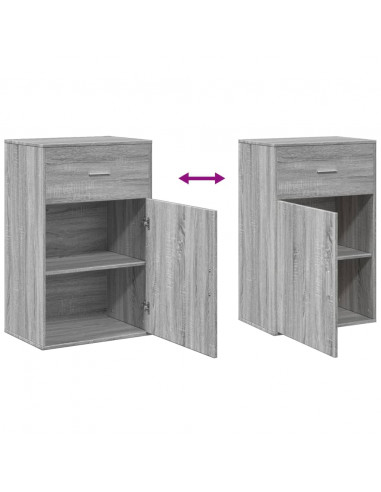 Armadietto Grigio Sonoma 56,5x39x90 cm in Legno Multistrato