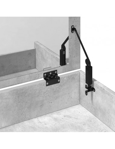 Toeletta e Sgabello Grigio Cemento 60x40x113,5 cm