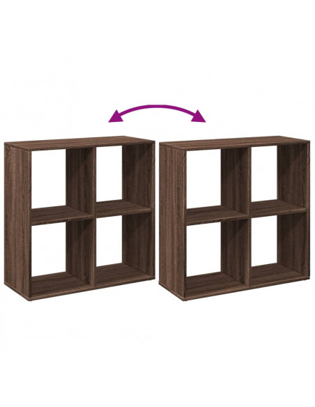 Libreria Divisorio Rovere Marrone 69,5x29x69,5 cm in Truciolato