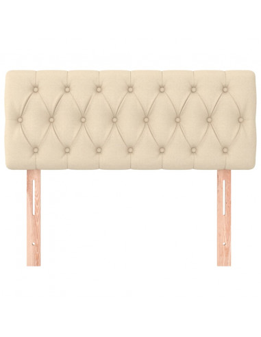 Testiera Crema 90 x 7 x 78/88 cm in Tessuto