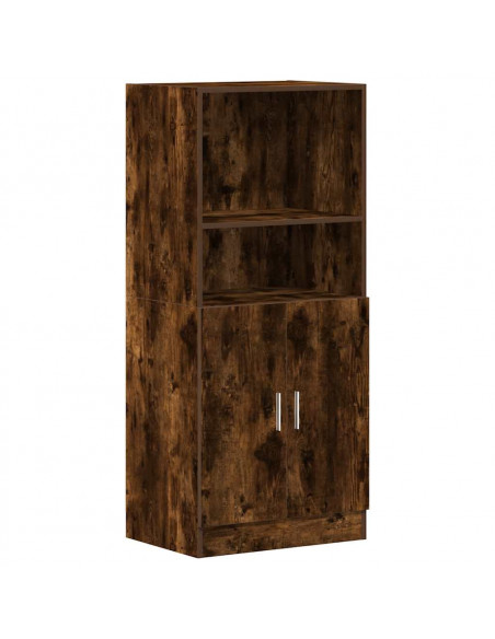 Set di Mobili da Cucina 2 pz Rovere Fumo in Truciolato