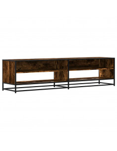 Mobile Porta TV Rovere Fumo 180,5x40x46 cm in Legno Multistrato 2