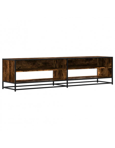 Mobile Porta TV Rovere Fumo 180,5x40x46 cm in Legno Multistrato