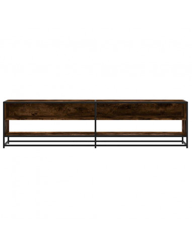 Mobile Porta TV Rovere Fumo 180,5x40x46 cm in Legno Multistrato