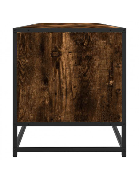 Mobile Porta TV Rovere Fumo 180,5x40x46 cm in Legno Multistrato