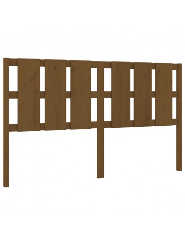 Testiera per Letto Miele 185,5x4x100 cm Legno Massello di Pino