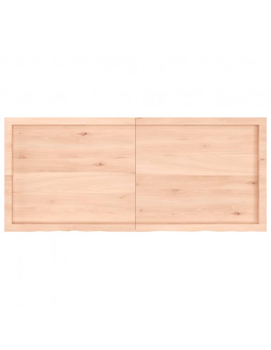 Piano Bagno 140x60x(2-6) cm in Legno Massello Non Trattato