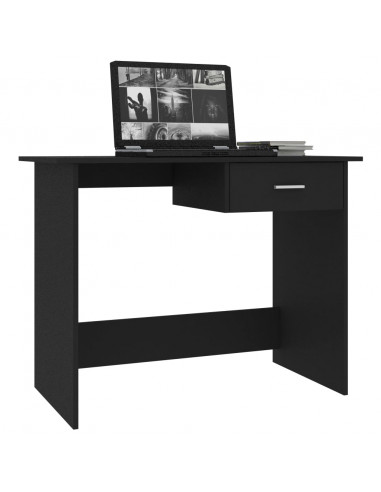Scrivania Nera 100x50x76 cm in Legno Multistrato