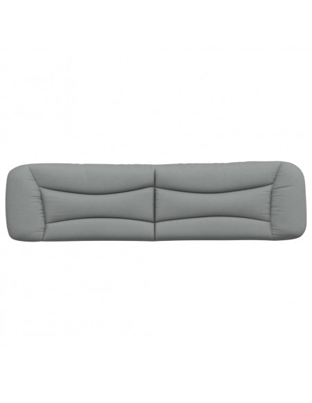 Cuscino Testiera Grigio Chiaro 200 cm in Tessuto